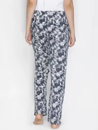 Elegant Grey Cotton Printed Pyjamas For Women-thumb2