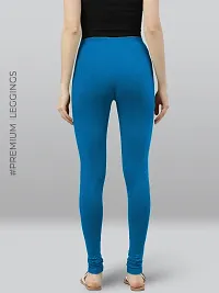 Fabulous Blue Poly Viscose Solid Leggings For Women-thumb1