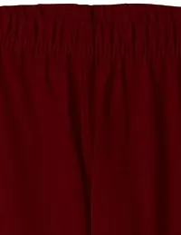 Alluring Maroon Cotton Solid Leggings For Girls-thumb2