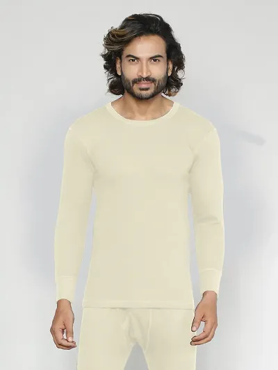 Stylish Lux Inferno Off Polycotton Solid Thermal Tops For Men