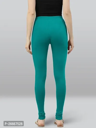 Lyra Solid Ultra Soft Fabric Mz Green Premium Churidar Leggings-thumb2