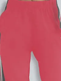 Elegant Pink Cotton Solid Trackpant For Women-thumb3