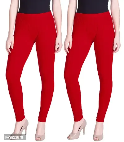 Lyra Women's Regular (Churidar Leggings_Red_Free Size)