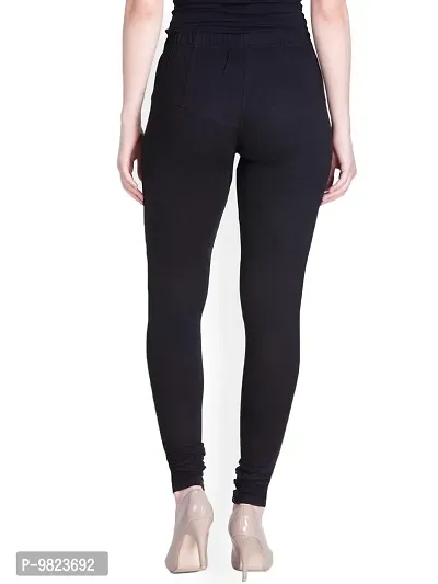 Lyra Women's Regular (Churidar Leggings_Black Plus,Moss_Free Size)-thumb3