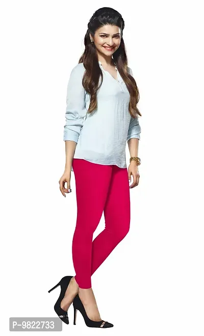 Lux Lyra-Women's Slim Fit, Cotton Leggings ( LYRA_AL_FS_1PC- Romantic Rani_Free Size)-thumb3