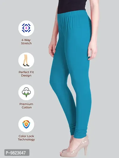 Lux Lyra Aqua Marina Free Size Churidar Leggings-thumb3