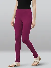 Lyra Solid Ultra Soft Fabric Light Purple Premium Churidar Leggings-thumb2