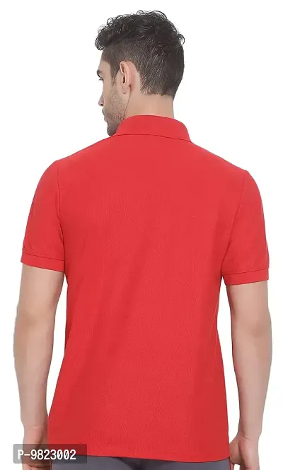 Lux Nitro Men's Red Cotton Polo T-Shirt (Size:Medium)-thumb2