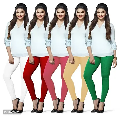 Lux Lyra Ankle Length Leggings, Pack of 5