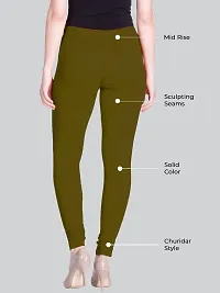 Lux Lyra Chatni Green Free Size Churidar Leggings-thumb1