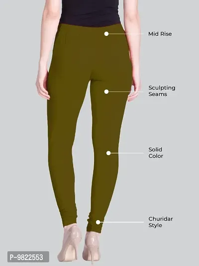 Lux Lyra Chatni Green Free Size Churidar Leggings-thumb2