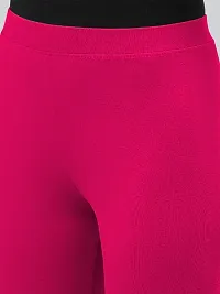 Lyra Solid Ultra Soft Fabric Strawberry Premium Churidar Leggings-thumb3