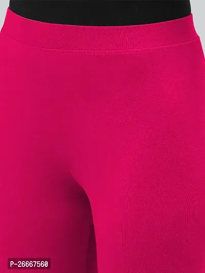 Lyra Solid Ultra Soft Fabric Strawberry Premium Churidar Leggings-thumb4