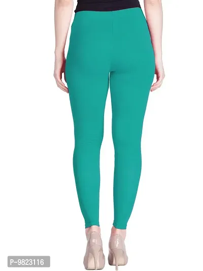 Lux Lyra Aqua Green Free Size Ankle Leggings-thumb3