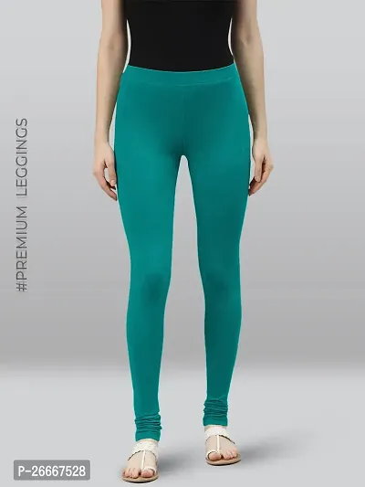 Lyra Solid Ultra Soft Fabric Mz Green Premium Churidar Leggings