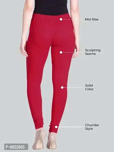 Lux Lyra Light Fuchsia Free Size Churidar Leggings-thumb2