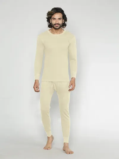 Stylish Lux Inferno Off Polycotton Solid Thermal Set For Men