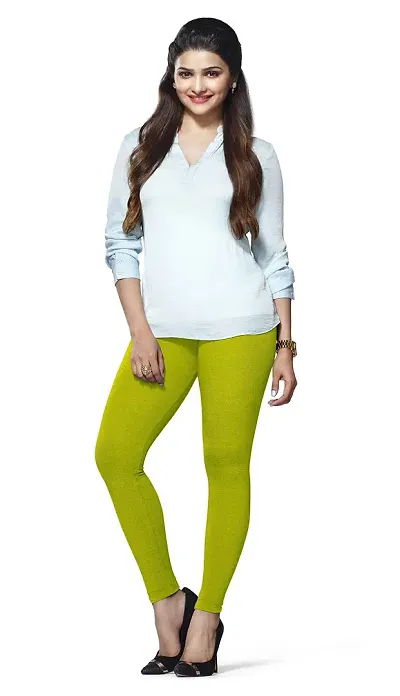 Stylish Cotton Solid Leggings For Women