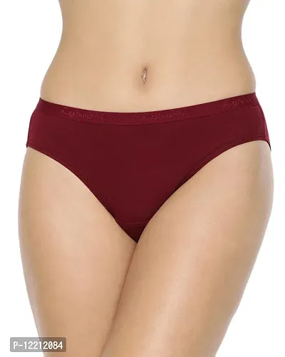 Stylish Fancy Cotton Blend Low-rise Outer Elastic Solid Bikini Panty Combo For Women Pack Of 2-thumb3