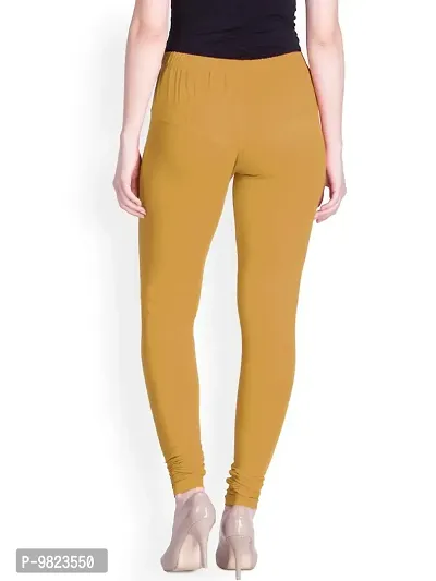 LYRA Women WHEAT Cotton Churidar Leggings-thumb3