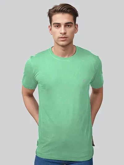 Stylish Solid Half Sleeve Round Neck Tees For Men