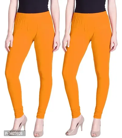 Lyra Women's Regular (Churidar Leggings_Mustard_Free Size)