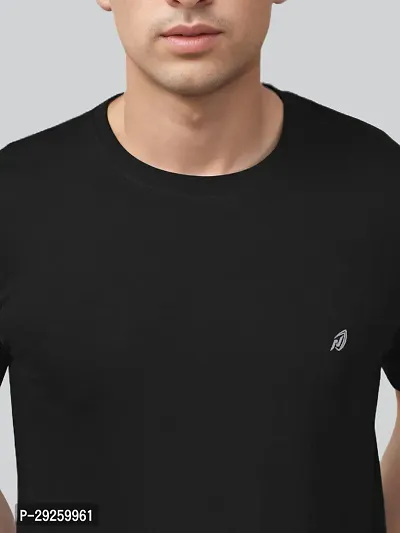 Stylish Cotton Solid Half Sleeve Round Neck Tees For Men-thumb4