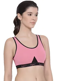 Lyra Women's Non-Padded Sports BRA-531 Sports Bra 531_2PC_Grey & BABYPINK_M-thumb2