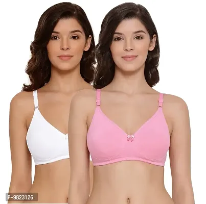 Lyra Lux Lyra 513 Baby Pink Cotton Moulded Bras For Women