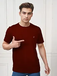 Stylish Cotton Solid Half Sleeve Round Neck Tees For Men Pack Of 2-thumb4