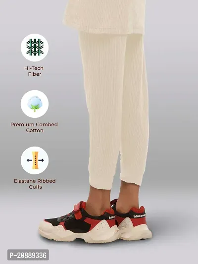 Fabulous White Cotton Solid Sweat Trousers For Girls-thumb5