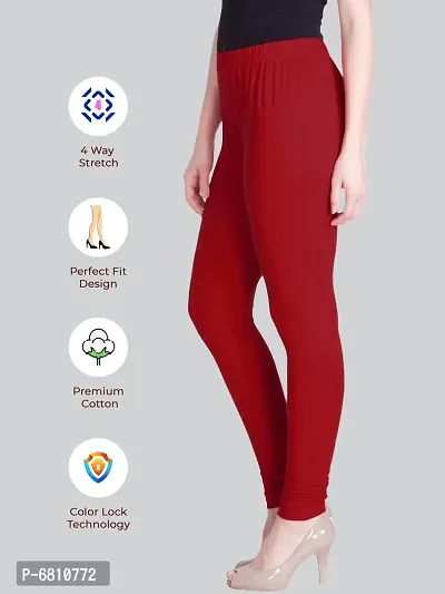 Lux Lyra Styish Cotton Solid Skinny Fit Leggings For Women-thumb3