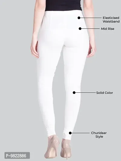 Lyra Women's Skinny Fit Leggings (LUX_White_Free Size)-thumb5