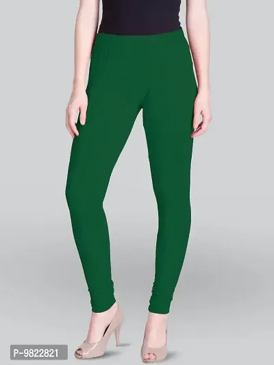 Lyra Women's Relaxed Fit Cotton Leggings (L20-Rama-Green_Green_Free Size)