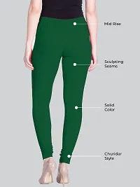 Lyra Women's Relaxed Fit Cotton Leggings (L20-Rama-Green_Green_Free Size)-thumb3