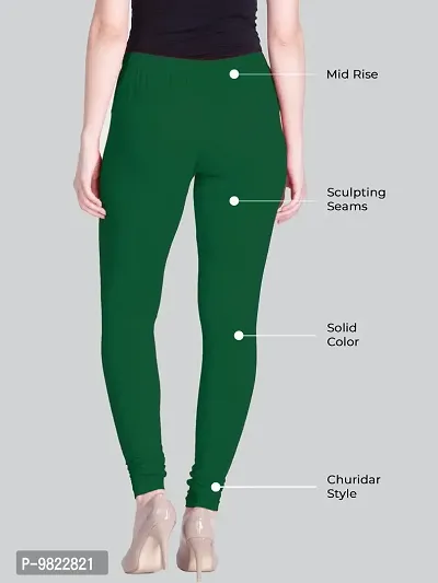 Lyra Women's Relaxed Fit Cotton Leggings (L20-Rama-Green_Green_Free Size)-thumb4