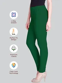 Lyra Women's Relaxed Fit Cotton Leggings (L20-Rama-Green_Green_Free Size)-thumb4