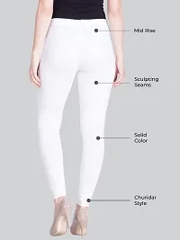 Lyra Women's Cotton Churidar Leggings (Lux_Lyra_IC_Off White_Free Size)-thumb3