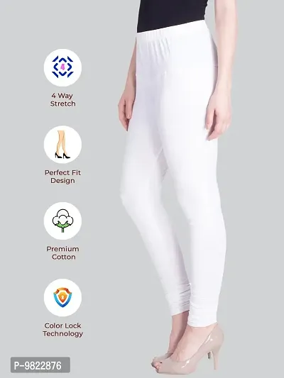 Lyra Women's Cotton Churidar Leggings (Lux_Lyra_IC_Off White_Free Size)-thumb5