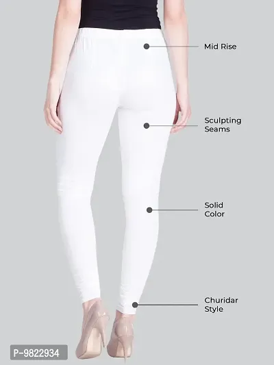 Indian Women Off White High Quality Leggings Solid Churidar Free