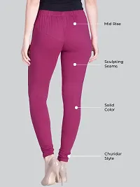 Lyra Women's Rani Churidar Relaxed Fit Leggings (Pink, Rani, Free Size)-thumb2