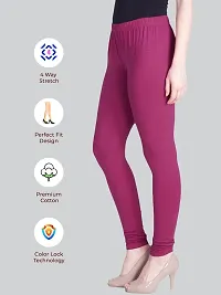 Lyra Women's Rani Churidar Relaxed Fit Leggings (Pink, Rani, Free Size)-thumb1