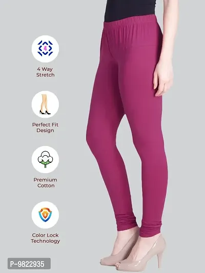 Lyra Women's Rani Churidar Relaxed Fit Leggings (Pink, Rani, Free Size)-thumb2