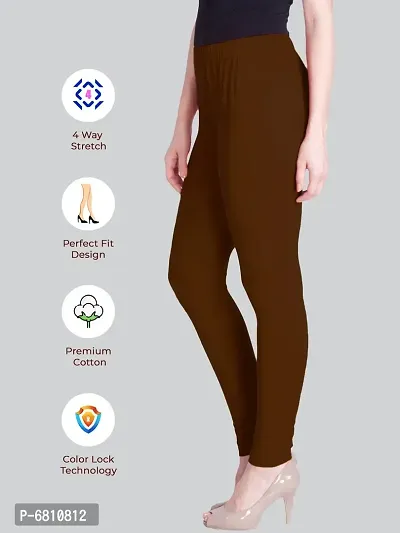 Lux Lyra Styish Cotton Solid Skinny Fit Leggings For Women-thumb3