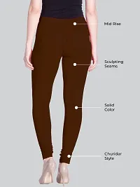 Lux Lyra Styish Cotton Solid Skinny Fit Leggings For Women-thumb1