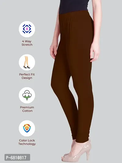 Lux Lyra Styish Cotton Solid Skinny Fit Leggings For Women-thumb3