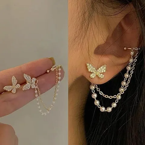 Korean Style Butterfly Earrings For Girls And Women