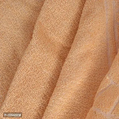 Comfortable Orange Cotton Self Pattern Bath Towels-thumb3