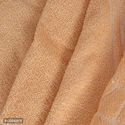 Comfortable Orange Cotton Self Pattern Bath Towels Pack of 3-thumb2