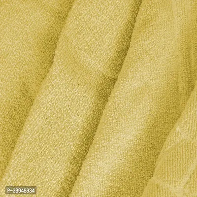 Comfortable Yellow Cotton Self Pattern Bath Towels Pack of 3-thumb2